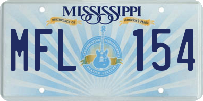 MS license plate MFL154