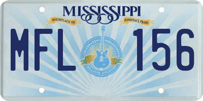 MS license plate MFL156