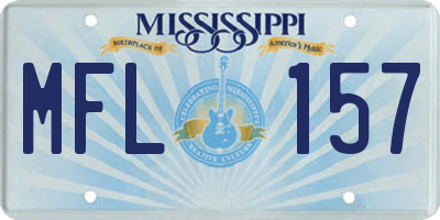 MS license plate MFL157