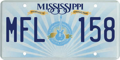 MS license plate MFL158