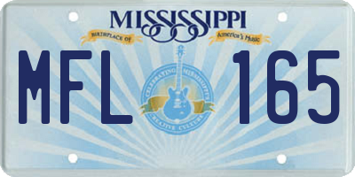 MS license plate MFL165