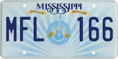 MS license plate MFL166