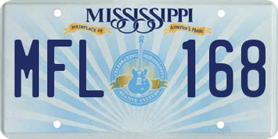 MS license plate MFL168