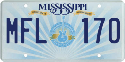 MS license plate MFL170