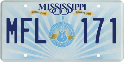 MS license plate MFL171