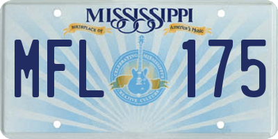 MS license plate MFL175