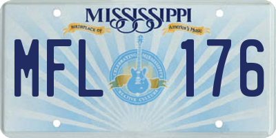 MS license plate MFL176