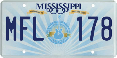 MS license plate MFL178