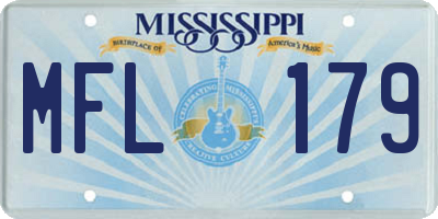 MS license plate MFL179