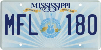 MS license plate MFL180