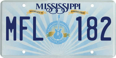 MS license plate MFL182