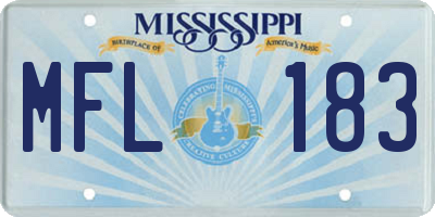 MS license plate MFL183