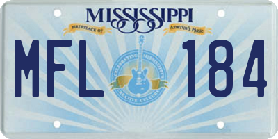 MS license plate MFL184