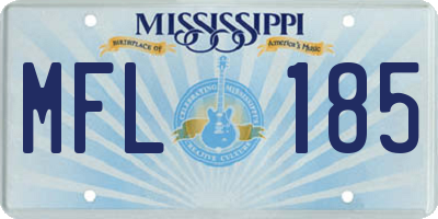 MS license plate MFL185