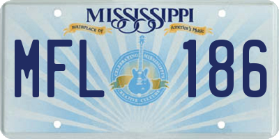 MS license plate MFL186