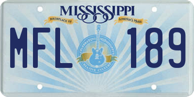 MS license plate MFL189