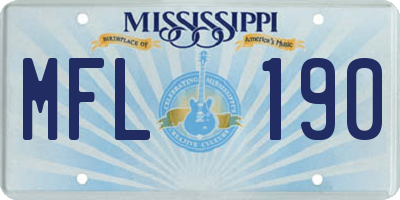 MS license plate MFL190