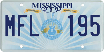 MS license plate MFL195