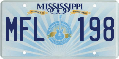 MS license plate MFL198