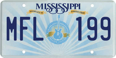 MS license plate MFL199