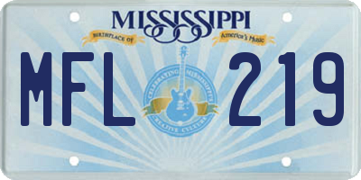 MS license plate MFL219