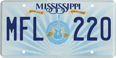 MS license plate MFL220