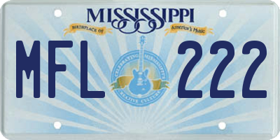 MS license plate MFL222