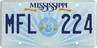 MS license plate MFL224