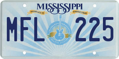 MS license plate MFL225