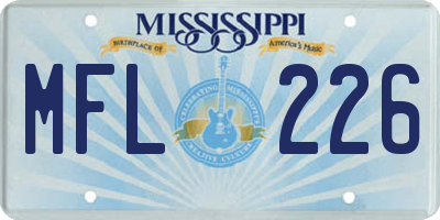 MS license plate MFL226