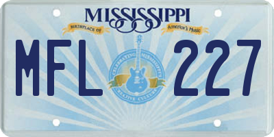 MS license plate MFL227