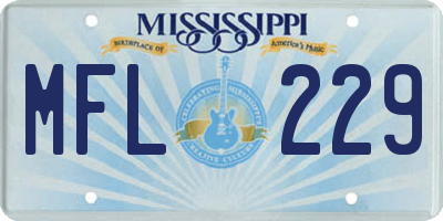 MS license plate MFL229