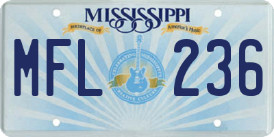 MS license plate MFL236