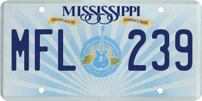 MS license plate MFL239