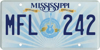 MS license plate MFL242