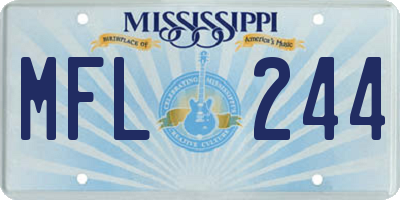 MS license plate MFL244