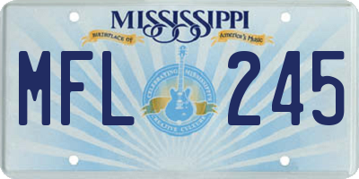 MS license plate MFL245