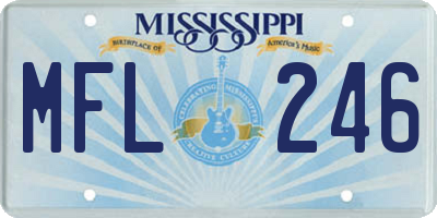 MS license plate MFL246