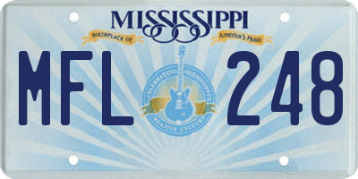 MS license plate MFL248