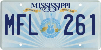 MS license plate MFL261