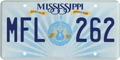 MS license plate MFL262