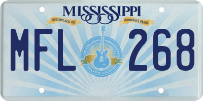 MS license plate MFL268