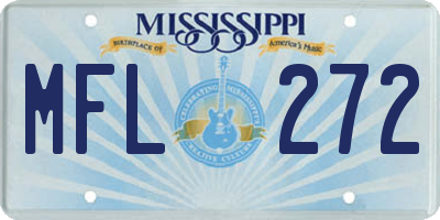 MS license plate MFL272