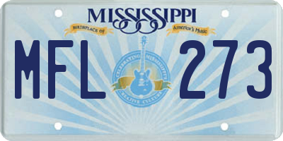 MS license plate MFL273