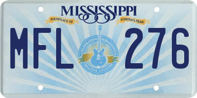 MS license plate MFL276