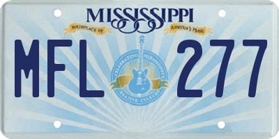 MS license plate MFL277