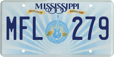 MS license plate MFL279