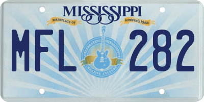 MS license plate MFL282