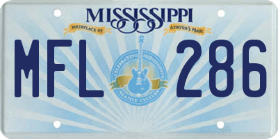 MS license plate MFL286