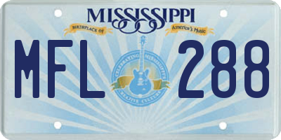 MS license plate MFL288